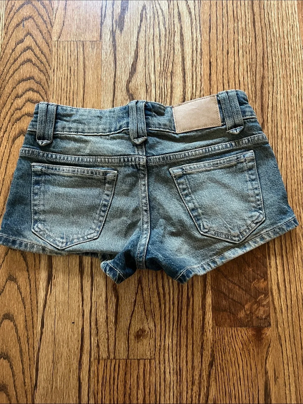 Cotton On Girls' Denim Shortie Shorts - Blue Wash